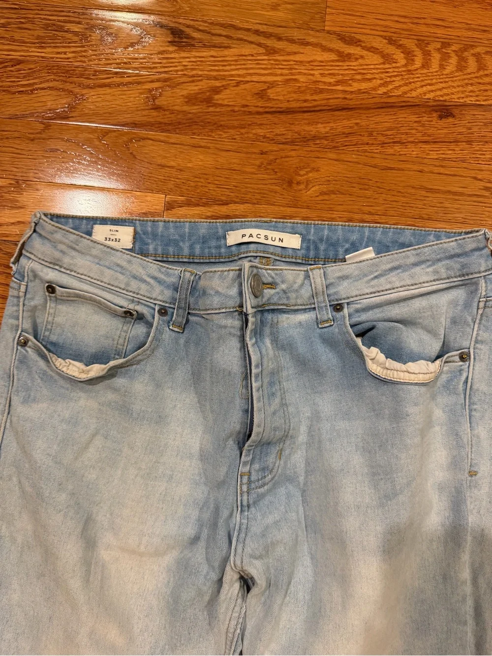 PacSun Men's Light Blue Slim Straight Jeans